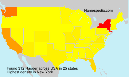 Surname Radder in USA Surname Radder in USA