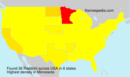 Surname Raddohl in USA Surname Raddohl in USA