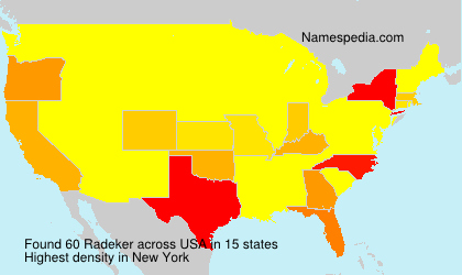 Surname Radeker in USA Surname Radeker in USA