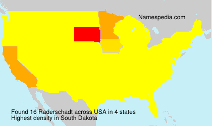 Surname Raderschadt in USA Surname Raderschadt in USA
