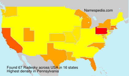 Surname Radesky in USA Surname Radesky in USA