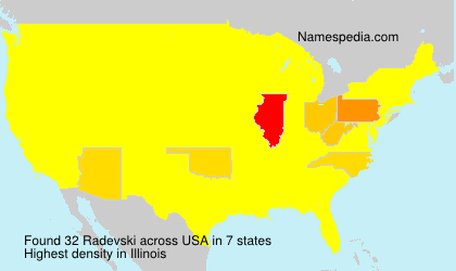 Surname Radevski in USA Surname Radevski in USA