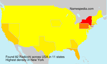 Surname Radicchi in USA Surname Radicchi in USA