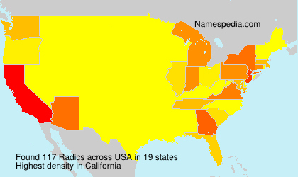 Surname Radics in USA Surname Radics in USA