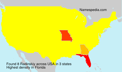 Surname Radinskiy in USA Surname Radinskiy in USA