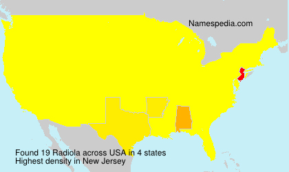 Surname Radiola in USA Surname Radiola in USA
