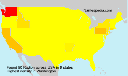 Surname Radion in USA Surname Radion in USA