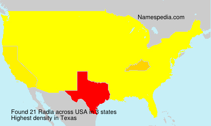 Surname Radla in USA Surname Radla in USA