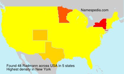 Surname Radmann in USA Surname Radmann in USA