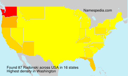 Surname Radonski in USA Surname Radonski in USA