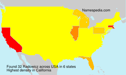 Surname Radowicz in USA Surname Radowicz in USA