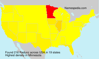 Surname Radunz in USA Surname Radunz in USA