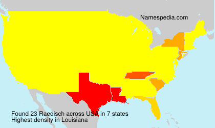 Surname Raedisch in USA Surname Raedisch in USA