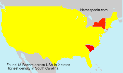 Surname Raehm in USA Surname Raehm in USA
