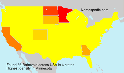 Surname Raftevold in USA Surname Raftevold in USA