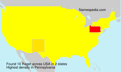 Surname Raget in USA Surname Raget in USA