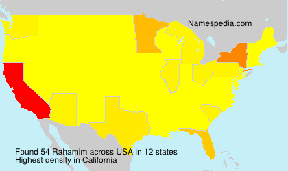 Surname Rahamim in USA Surname Rahamim in USA