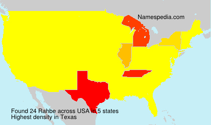 Surname Rahbe in USA Surname Rahbe in USA