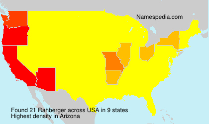 Surname Rahberger in USA Surname Rahberger in USA