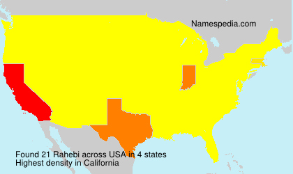 Surname Rahebi in USA Surname Rahebi in USA