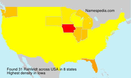 Surname Rahfeldt in USA Surname Rahfeldt in USA