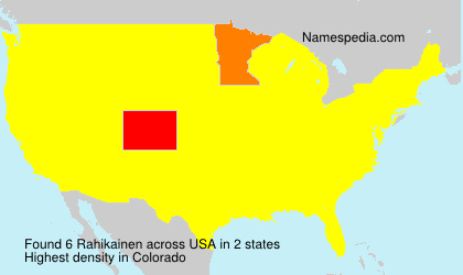 Surname Rahikainen in USA Surname Rahikainen in USA