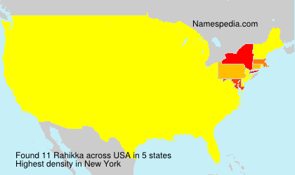 Surname Rahikka in USA