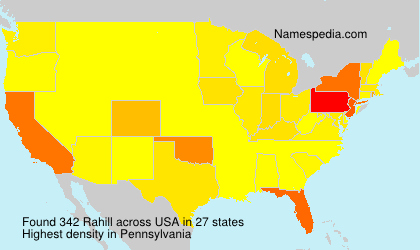 Surname Rahill in USA Surname Rahill in USA