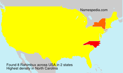 Surname Rahimbux in USA Surname Rahimbux in USA
