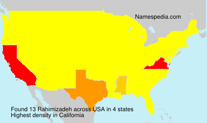 Surname Rahimizadeh in USA Surname Rahimizadeh in USA