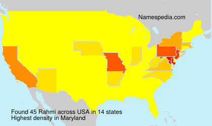 Surname Rahmi in USA Surname Rahmi in USA