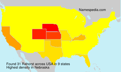 Surname Rahorst in USA Surname Rahorst in USA