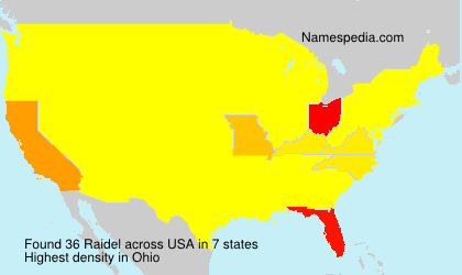 Surname Raidel in USA Surname Raidel in USA