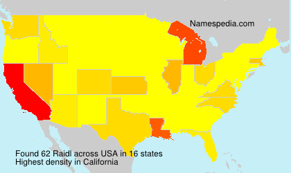 Surname Raidl in USA Surname Raidl in USA