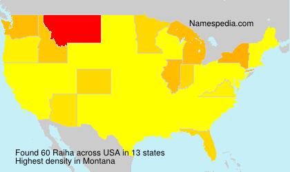 Surname Raiha in USA Surname Raiha in USA
