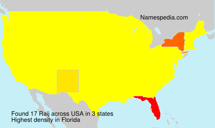 Surname Raij in USA Surname Raij in USA