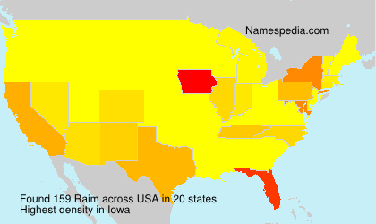 Surname Raim in USA Surname Raim in USA