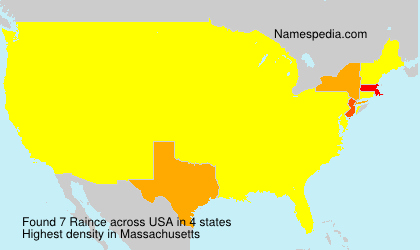 Surname Raince in USA Surname Raince in USA