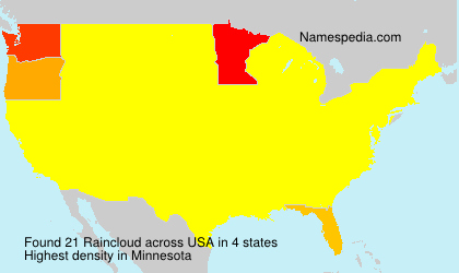 Surname Raincloud in USA Surname Raincloud in USA