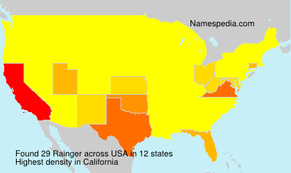 Surname Rainger in USA Surname Rainger in USA