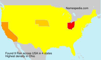 Surname Rair in USA Surname Rair in USA