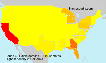 Surname Raisin in USA Surname Raisin in USA