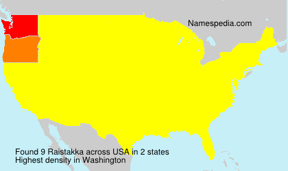 Surname Raistakka in USA Surname Raistakka in USA