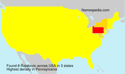 Surname Rajakovic in USA Surname Rajakovic in USA