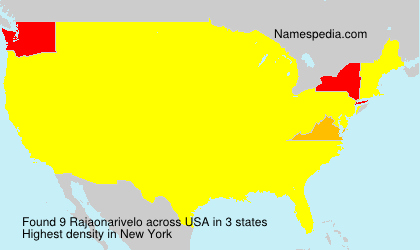 Surname Rajaonarivelo in USA Surname Rajaonarivelo in USA