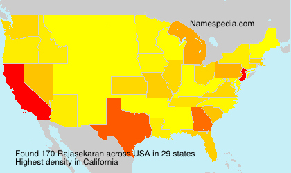Surname Rajasekaran in USA Surname Rajasekaran in USA