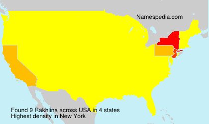 Surname Rakhlina in USA Surname Rakhlina in USA