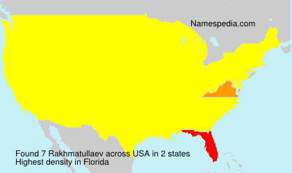 Surname Rakhmatullaev in USA Surname Rakhmatullaev in USA