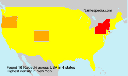 Surname Rakiecki in USA Surname Rakiecki in USA