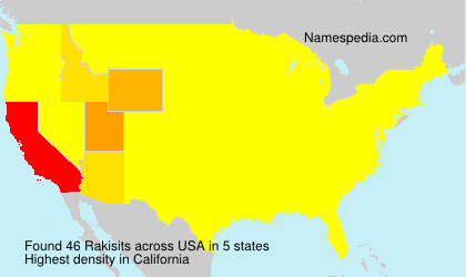 Surname Rakisits in USA Surname Rakisits in USA